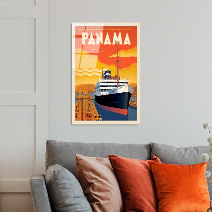 Wallity Cuadro Decorativo de Vidrio Templado Multicolor 30 x 45 cm